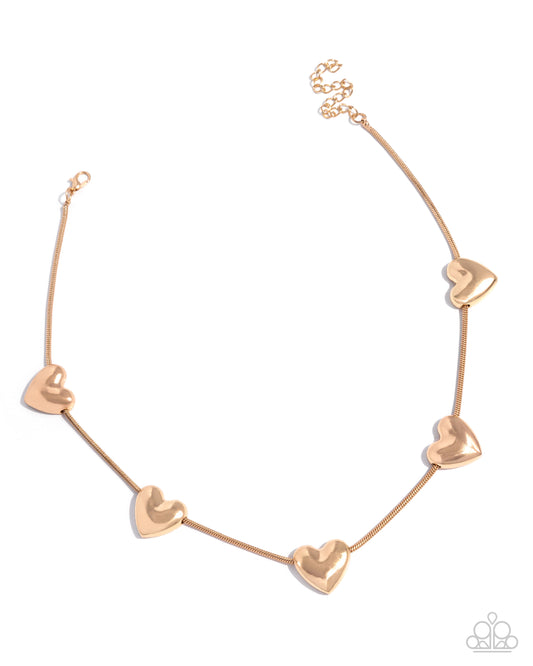 Group Date Gold statement necklace