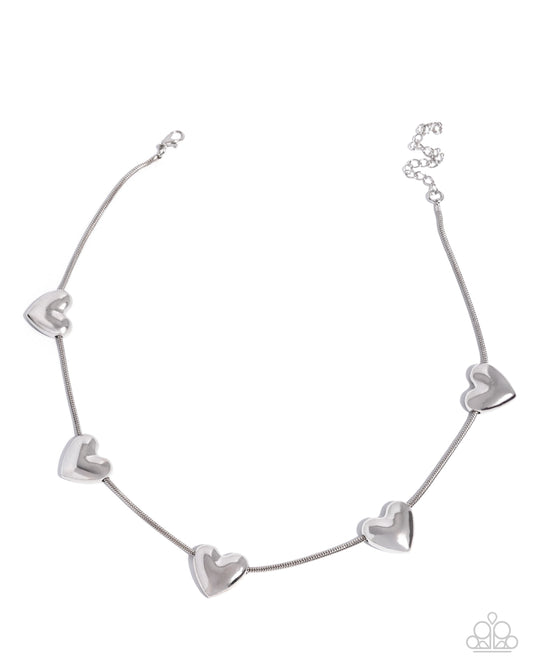 Group Date Silver statement necklace