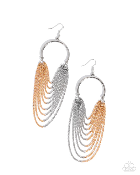 Focused Fringe Silver dangle earrings