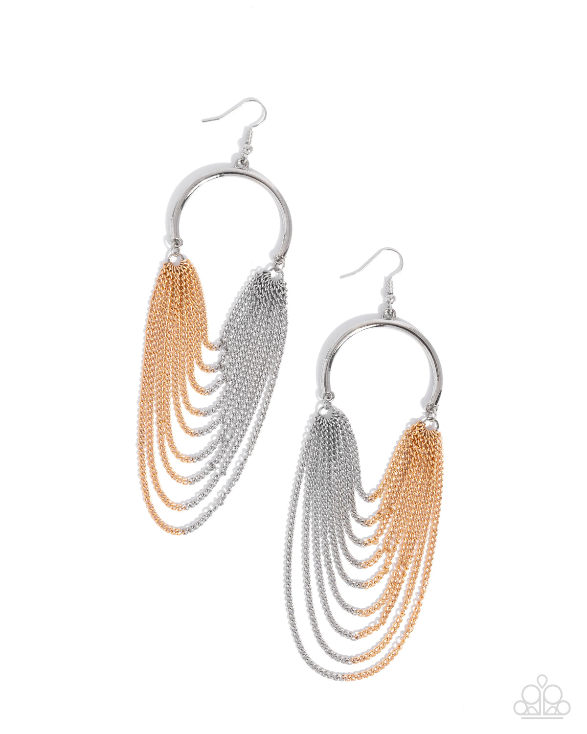 Focused Fringe Silver dangle earrings