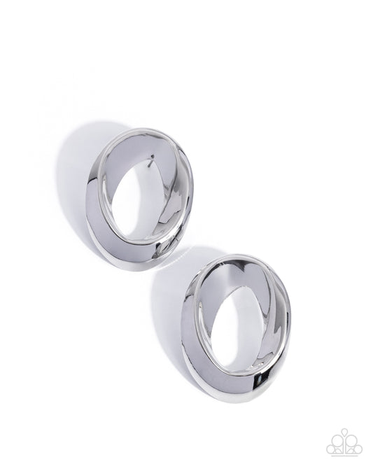 Adorable Announcement Silver post earrings
