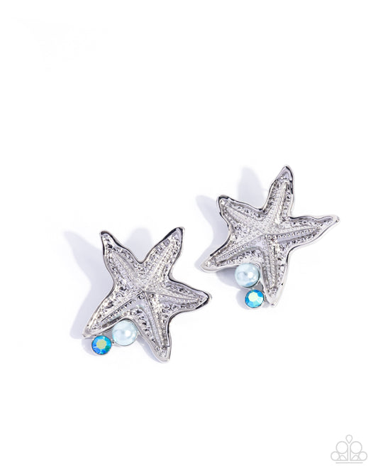 Starfish Sensation Blue post earrings