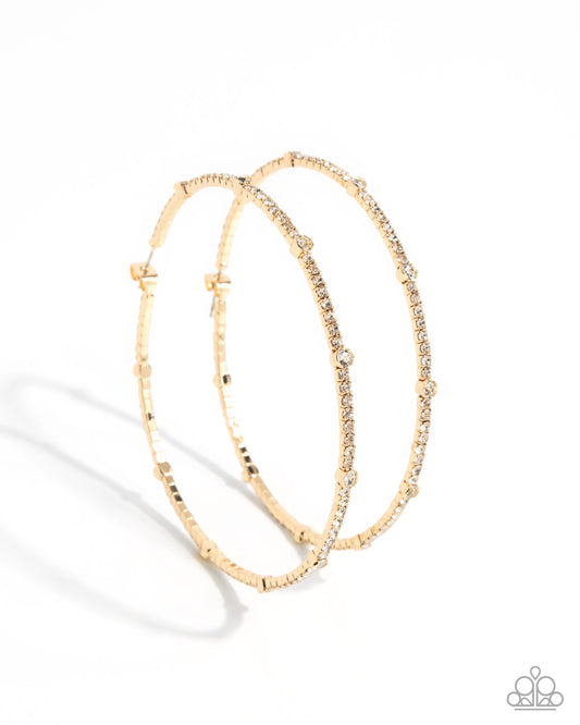 Sensational Squares Gold hoop earrings