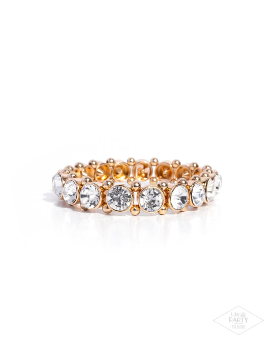 Sugar-Coated Sparkle Gold stretch bracelet