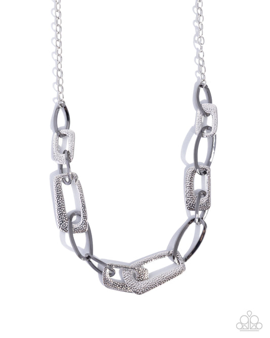 Energy to the Max Silver statement necklace