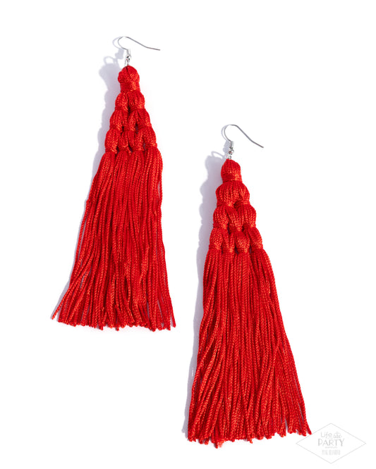 Magic Carpet Ride Red dangle earrings