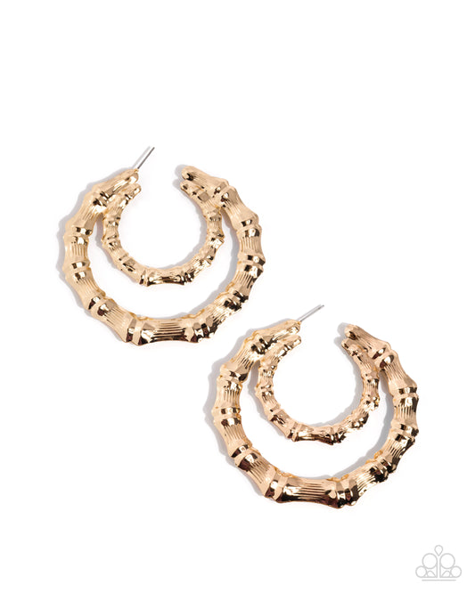 Tabloid Tiers Gold hoop earrings