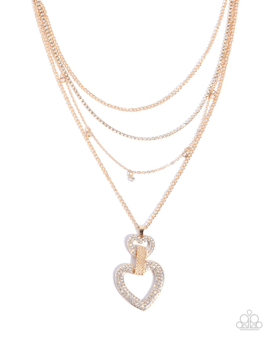 Comfortable Cupid Gold statement necklace