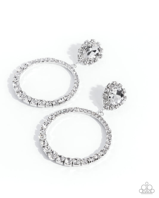 Palatial Polish White hoop earrings