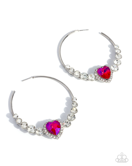 Courting Confidence Pink hoop earrings