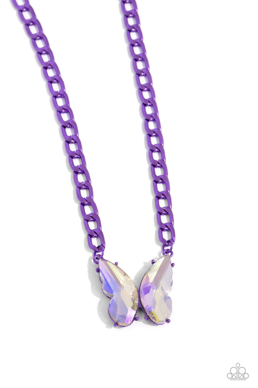 Fascinating Flyer Purple statement necklace