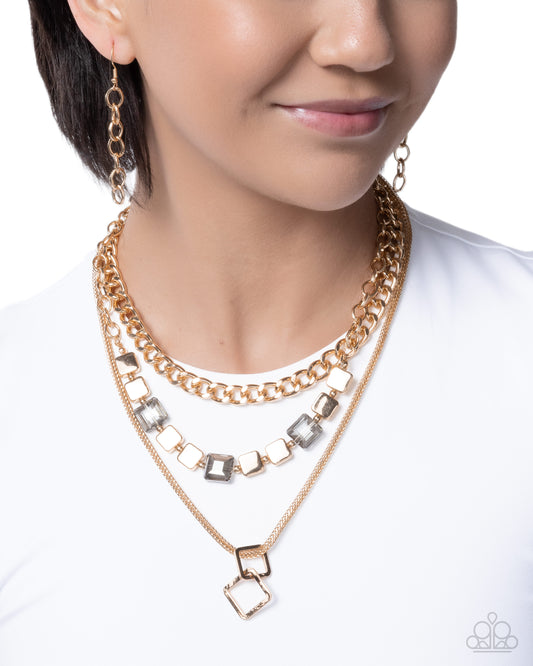 Titan Tapestry - Multi | Layered Geometric Necklace - photo 2