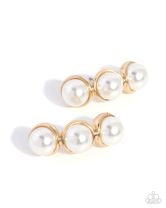 Classy Cinderella Gold post earrings