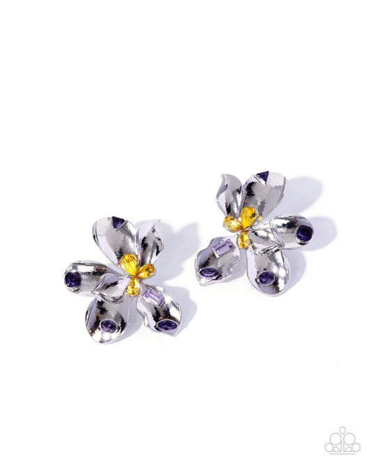 Positive Petals Purple post earrings