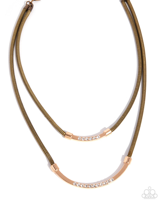 Radiant Ratio Brass statement necklace