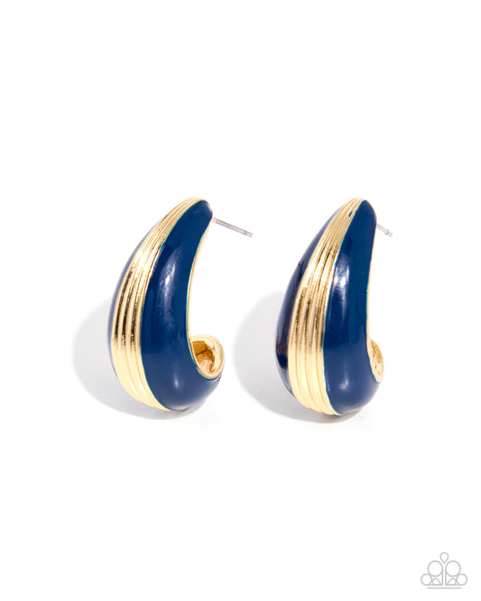 Nuanced Beginnings Blue hoop earrings