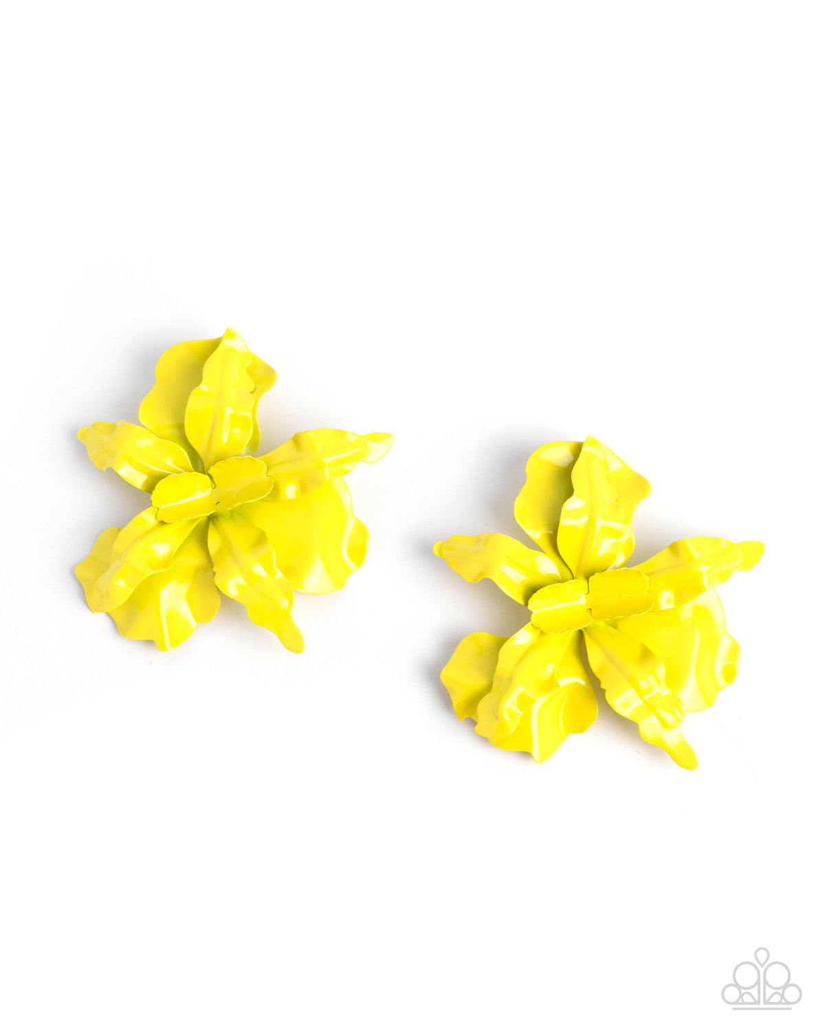 Flourishing Freestyle Yellow post earrings