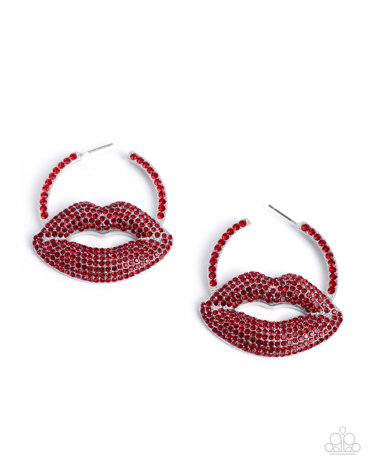 Valentines Date Red hoop earrings