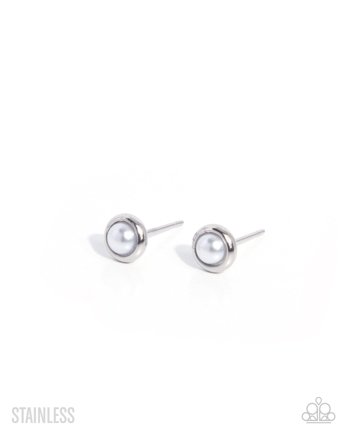 Operatic Option - Silver | Silver-Tone Faux-Pearl Stud Earrings - photo 1