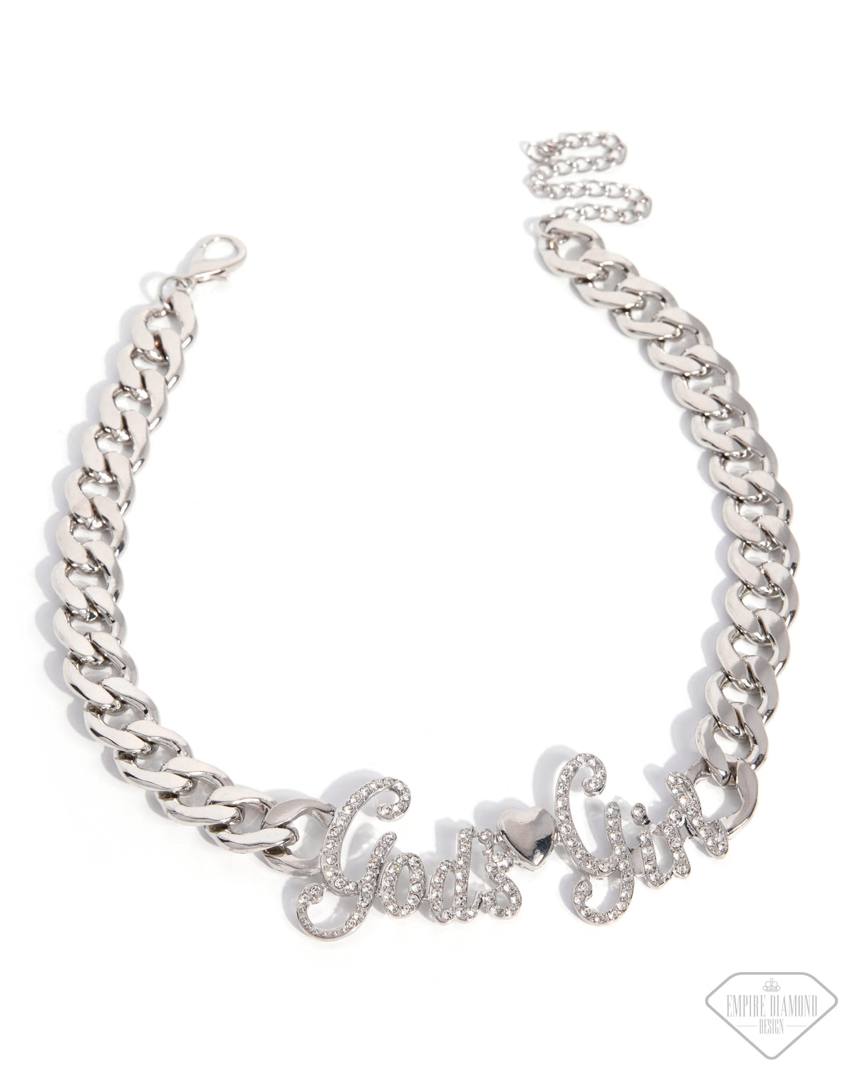 Shimmery Self-Worth Statement Necklace - Silver
