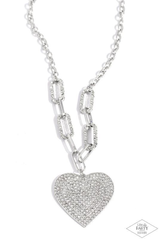 Roadside Romance- White pendant necklace