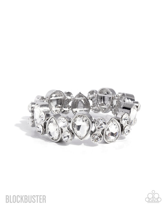 Secure Sparkle White stretch bracelet, alternate view