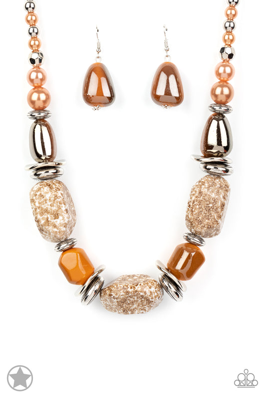 In Good Glazes Peach statement necklace