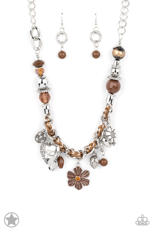 Charmed, I Am Sure Brown statement necklace
