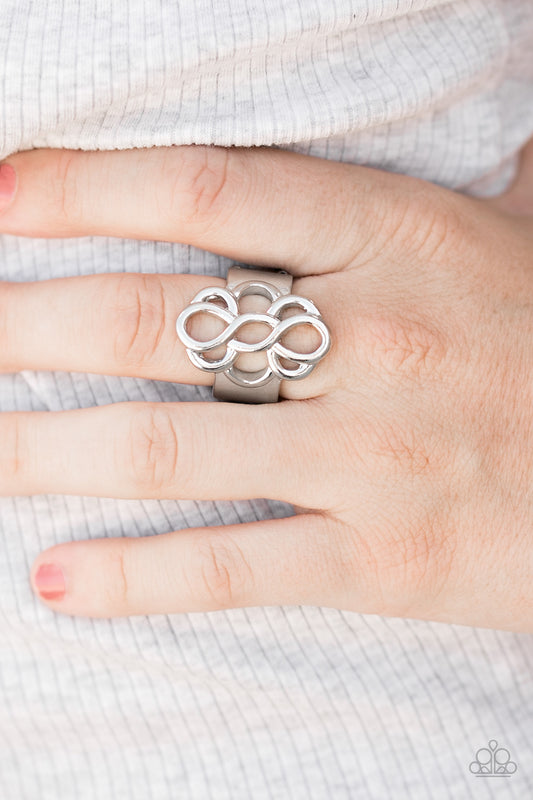 Breathe It All In Silver statement ring, alternate view