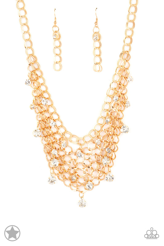 Fishing for Compliments Gold statement necklace