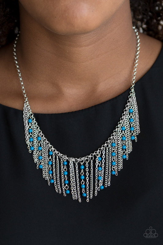 Harlem Hideaway Blue statement necklace, alternate view