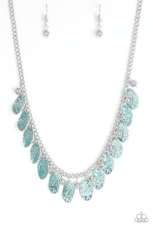 Vintage Gardens Blue statement necklace
