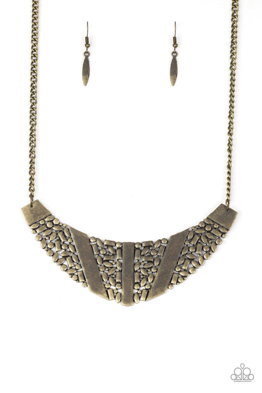 Terra Trailbreaker Brass pendant necklace