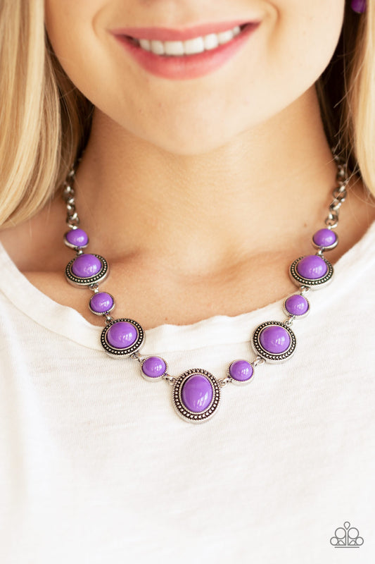 Voyager Vibes Purple statement necklace, alternate view