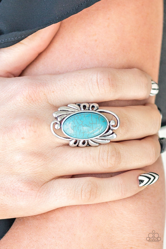 Sedona Sunset Blue statement ring, alternate view