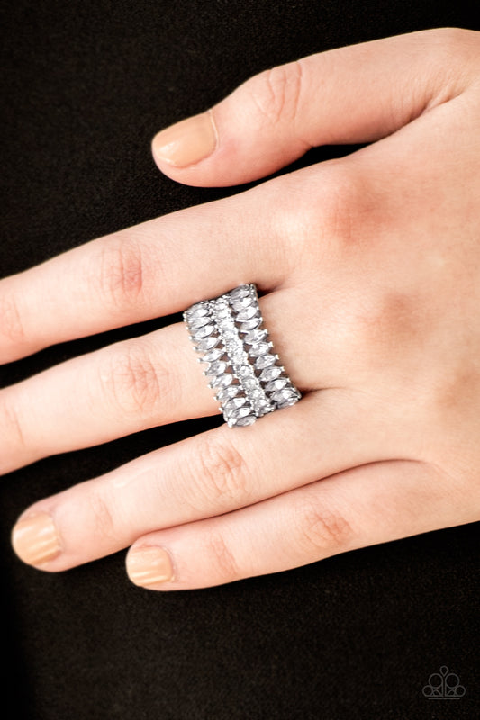 Treasury Fund White statement ring, alternate view