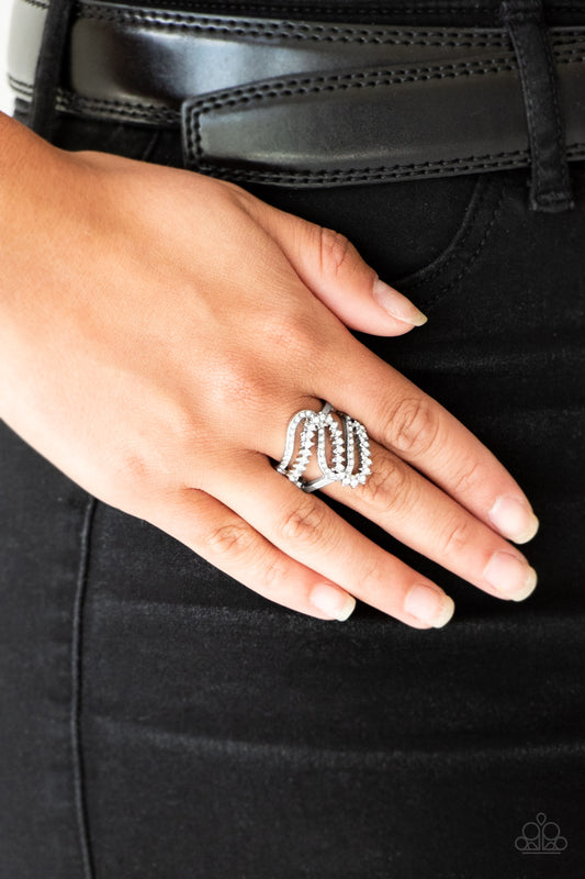 Make Waves White statement ring, alternate view