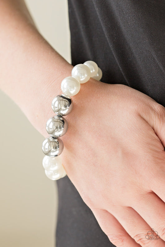 All Dressed UPTOWN White stretch bracelet, alternate view