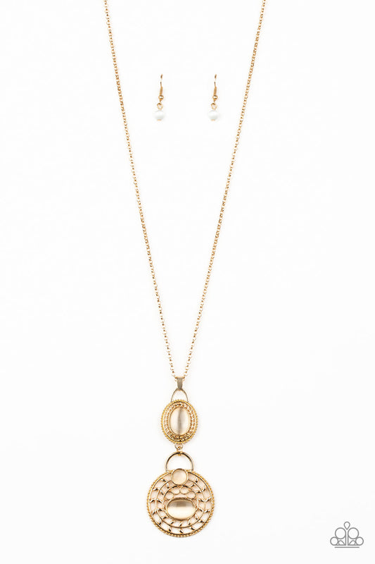 Hook, VINE, and Sinker Gold pendant necklace