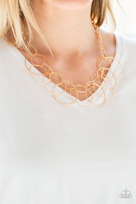 Circa de Couture Gold statement necklace, alternate view