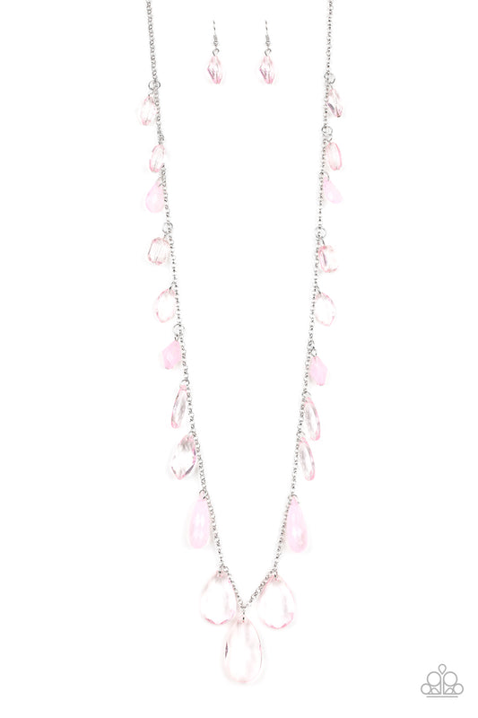 GLOW And Steady Wins The Race Pink statement necklace