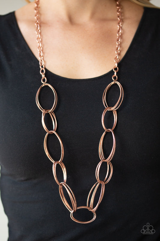 Ring Bling Copper statement necklace, alternate view
