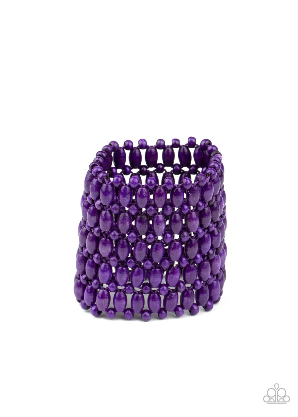 Way Down In Kokomo Purple stretch bracelet