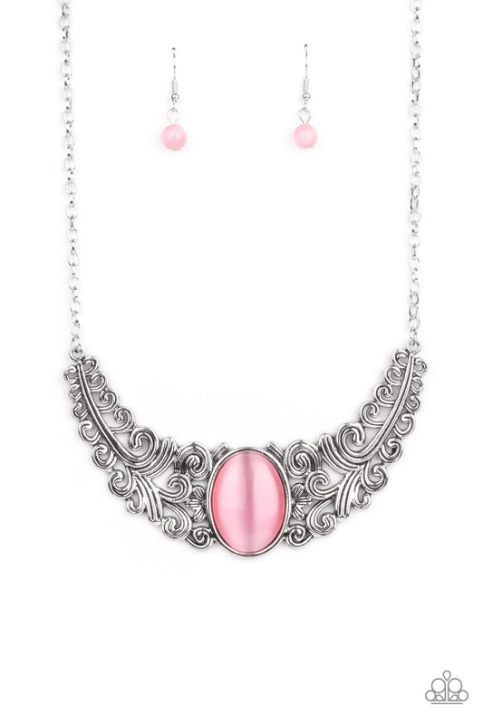 Celestial Eden Pink statement necklace