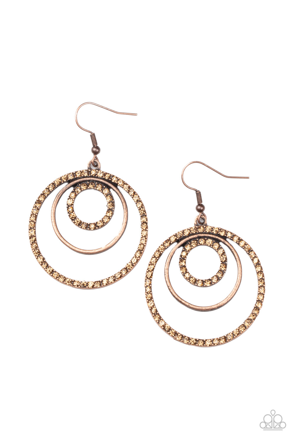 Bodaciously Bubbly Copper hoop earrings