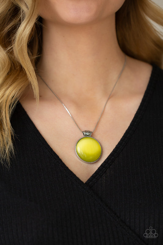 Look Into My Aura Yellow pendant necklace, alternate view