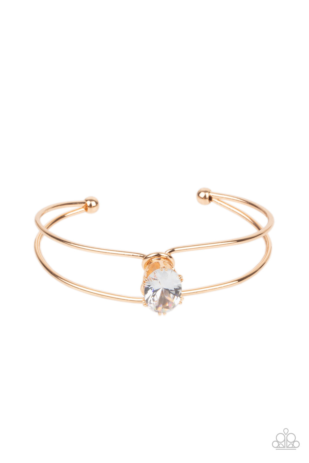 GLOW No Mercy Gold cuff bracelet