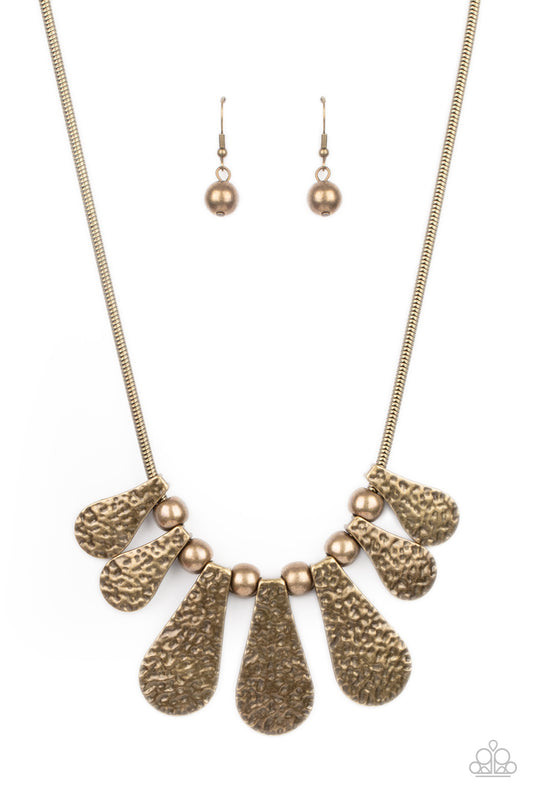 Gallery Goddess Brass statement necklace