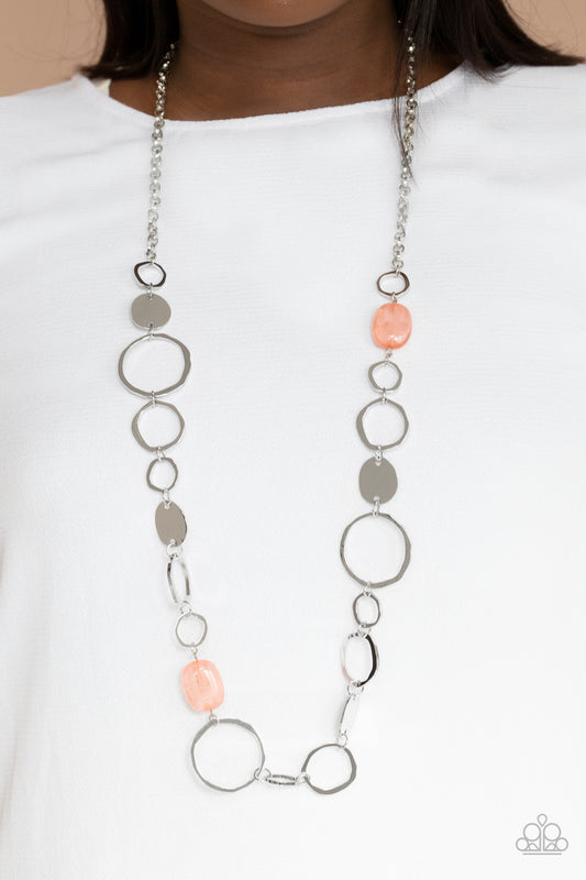 Colorful Combo Orange statement necklace, alternate view