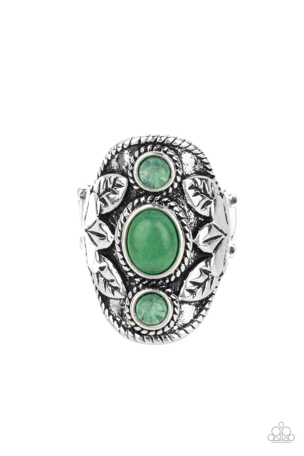 PALMS Up Green statement ring